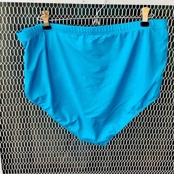 Swimsuits For All Ruched Bottoms Size 20 Aqua Blue NWOT - Picture 2 of 5